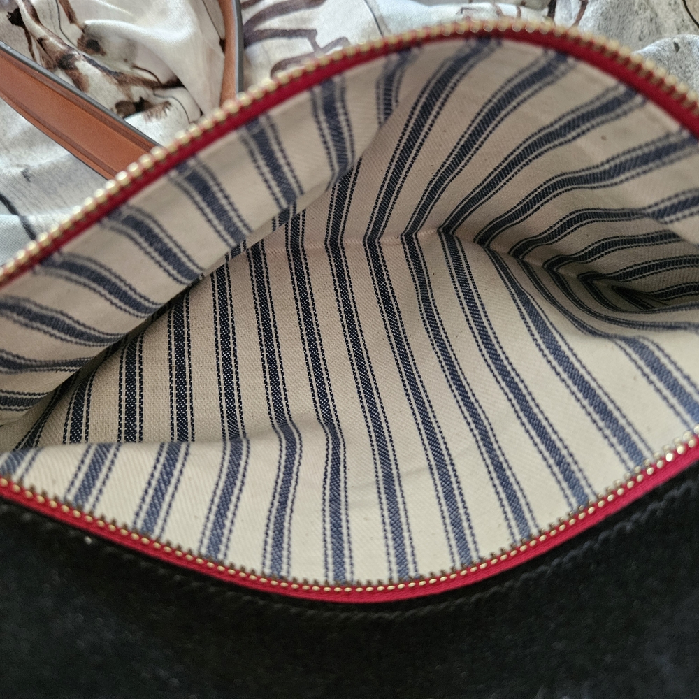 Dooney & Bourke Black and Brown Crossbody Bag with Leather Accents - Picture 7 of 8